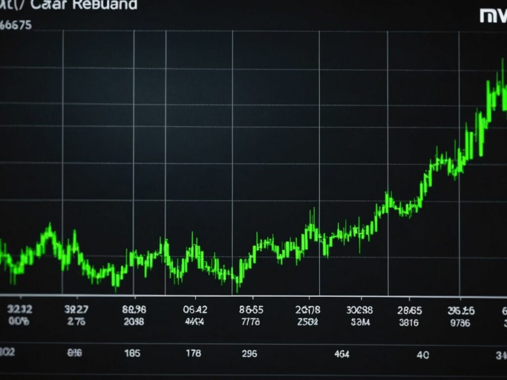 Nvidia stock chart rebounding after steep sell-off
