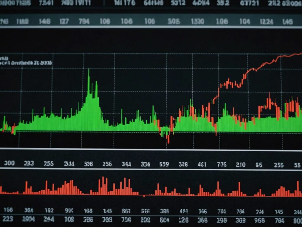 Stock market chart with rising trend, Federal Reserve and CPI data icons influencing market movements.
