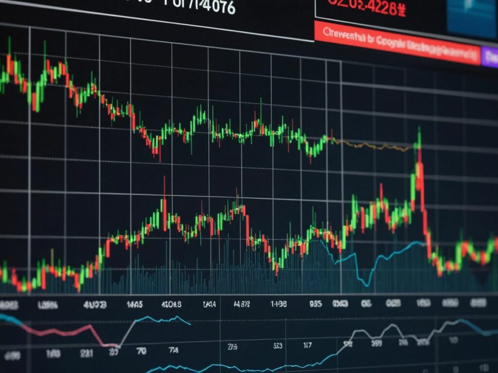Nasdaq hits record highs with tech surge, featuring Apple, Amazon, and Google logos on a rising stock graph.