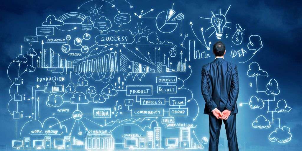 startup team using technology solutions in a modern office