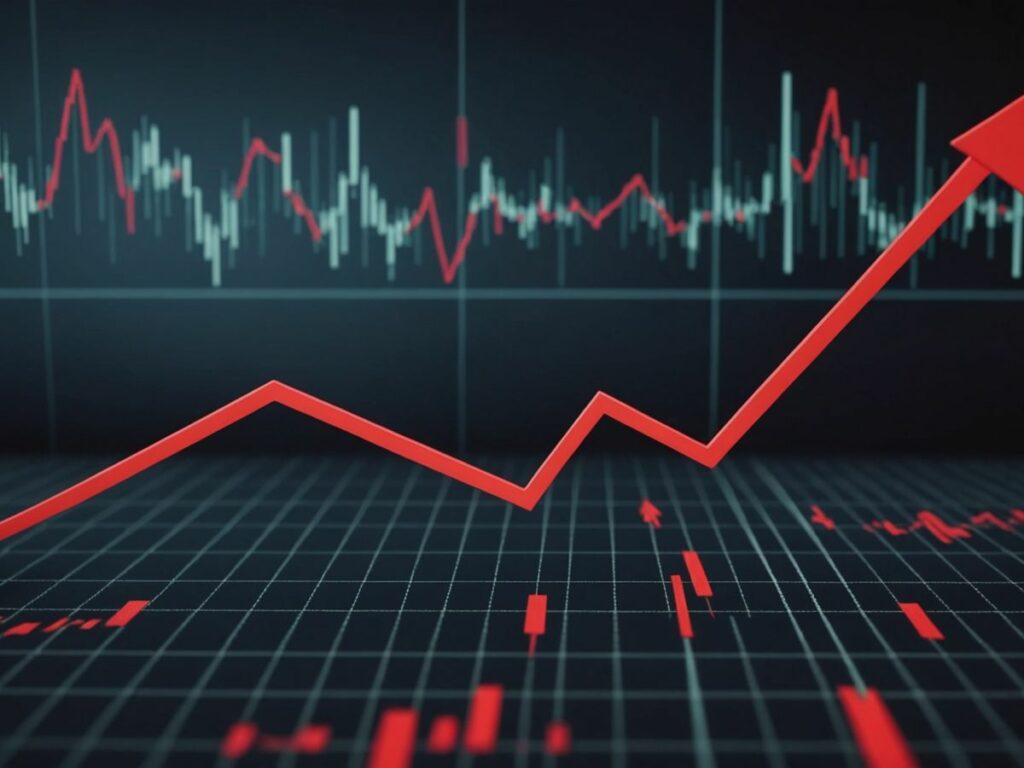 Graph showing S&P 500 and Nasdaq weekly losses