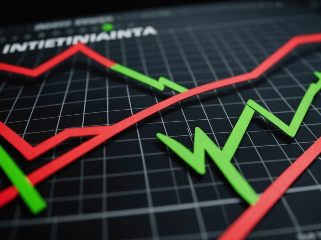 Nvidia stock graph showing significant decline